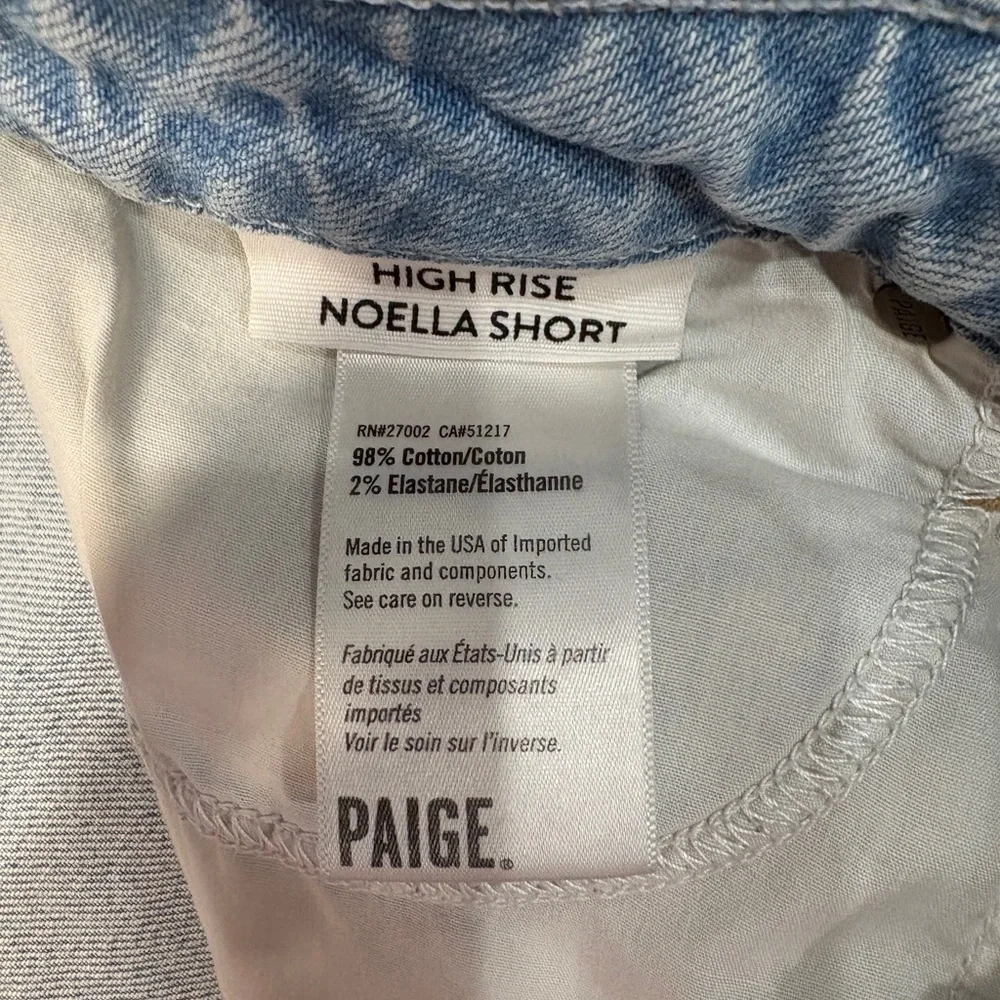 Paige High Rise Noella Shorts Light Blue Wash - Picture 6 of 7